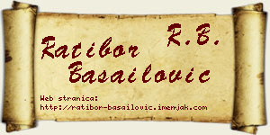 Ratibor Basailović vizit kartica